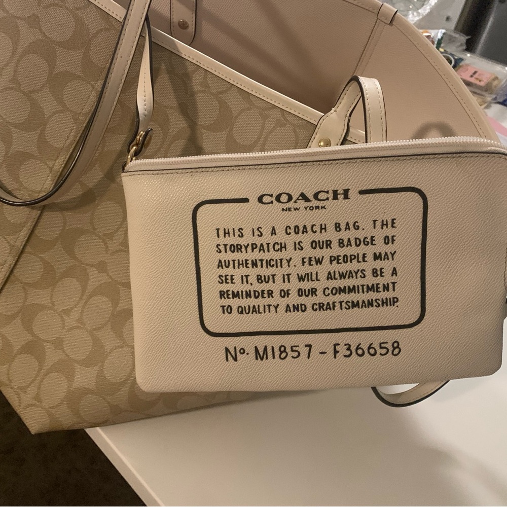 Coach reversible tote bag